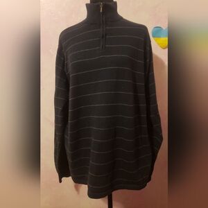 Van Heusen Black and Gray Striped Sweater